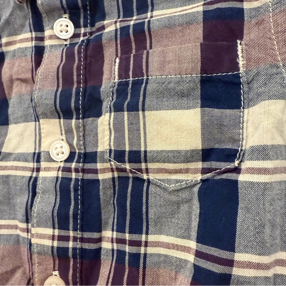 J.Crew Baby Boys Plaid Button Down Shirt 6-12M 100% Cotton - Picture 2 of 6